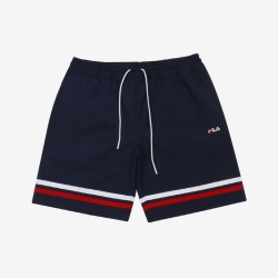 Fila Stripe Tape Half - Miesten Shortsit - Laivastonsininen | FI-88319